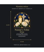 Znicz lustrzany solarny LED – Światło wiecznej pamięci w witrażu - widok produktu