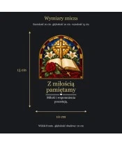 Znicz lustrzany solarny LED – Księga modlitwy w witrażu - widok produktu