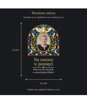 Znicz lustrzany solarny LED ze zdjęciem – Gołąb pokoju w witrażu - widok produktu