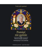 Znicz lustrzany solarny LED ze zdjęciem – Światło i modlitwa w witrażu - widok produktu