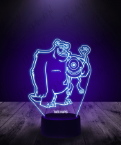 Lampka LED 3D Plexido Potwory i Spółka