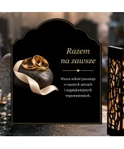 Znicz solarny z tabliczką i lampionem – Razem na zawsze - widok produktu