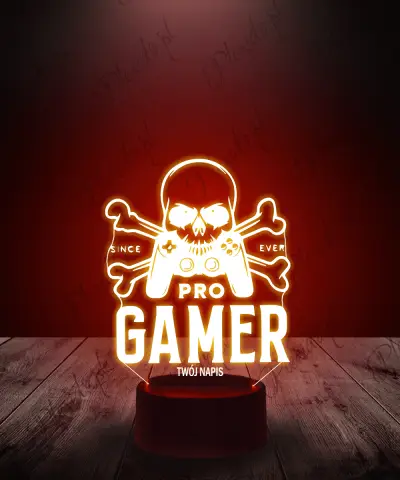 Lampka LED 3D Plexido Gaming Kontroler Czaszka