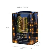 Znicz lustrzany solarny LED – Brama wspomnień - widok produktu