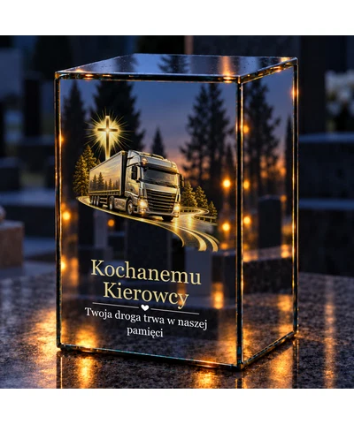Znicz lustrzany LED – Kierowca ciężarówki — ostatnia droga - noc na grobie