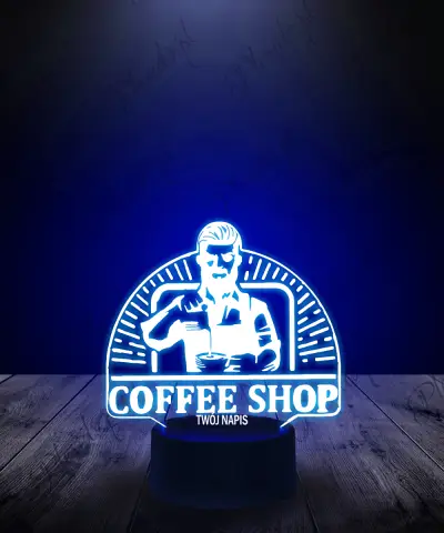 Lampka LED 3D Plexido Kawiarnia Barista - 1