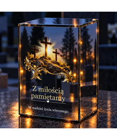 Znicz lustrzany LED – Golgota - noc na grobie