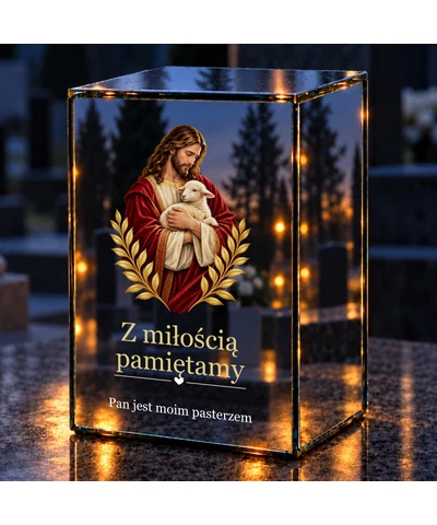 Znicz lustrzany LED – Dobry Pasterz
