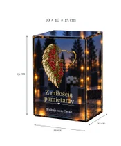 Znicz lustrzany LED – Skrzydło róże krzyż - wymiary