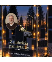 Znicz lustrzany LED – Księga wspomnień ze zdjęciem - zbliżenie
