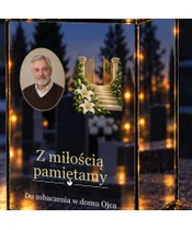Znicz lustrzany LED – Brama niebios ze zdjęciem - zbliżenie