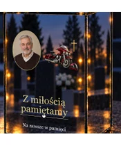 Znicz lustrzany LED – Motocykl ze zdjęciem - zbliżenie