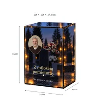 Znicz lustrzany LED – Motocykl ze zdjęciem - wymiary
