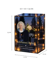 Znicz lustrzany LED – Róża — dla Babci ze zdjęciem - wymiary