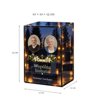 Znicz lustrzany LED – Księga wspólnej historii — dwa zdjęcia - wymiary