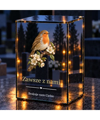 Znicz lustrzany LED – Powracająca pieśń - noc na grobie