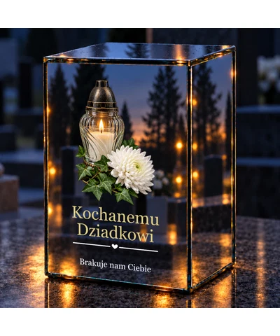 Znicz lustrzany LED – Światło, które pozostaje - noc na grobie
