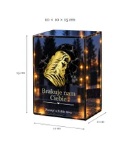 Znicz lustrzany LED – Marmurowe serce - wymiary
