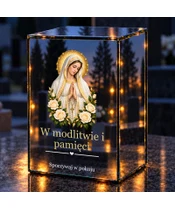 Znicz lustrzany LED – Matka Boża Fatimska - noc na grobie
