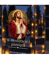 Znicz lustrzany LED – Jezus w Ogrójcu - zbliżenie