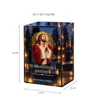 Znicz lustrzany LED – Jezus w Ogrójcu - wymiary