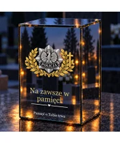 Znicz lustrzany LED – Policja — Na wiecznej służbie - noc na grobie