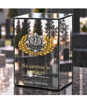 Znicz lustrzany LED – Policja — Na wiecznej służbie - dzień na grobie