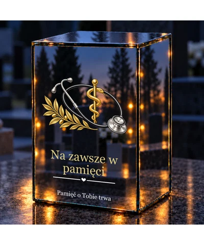 Znicz lustrzany LED – Medycyna — Za dobro i troskę - noc na grobie