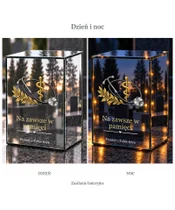 Znicz lustrzany LED – Medycyna — Za dobro i troskę - dzień i noc