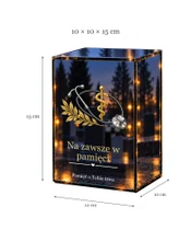 Znicz lustrzany LED – Medycyna — Za dobro i troskę - wymiary