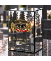 Znicz lustrzany LED – Czapka wojskowa — Wierny służbie - dzień na grobie