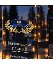 Znicz lustrzany LED – Czapka policyjna — Pamięć pozostaje - zbliżenie