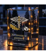 Znicz lustrzany LED – Lekarz — Skrzydła pamięci - noc na grobie