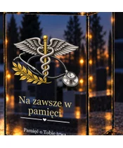 Znicz lustrzany LED – Lekarz — Skrzydła pamięci - zbliżenie