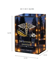 Znicz lustrzany LED – Lekarz — Skrzydła pamięci - wymiary