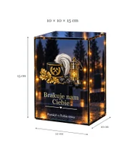 Znicz lustrzany LED – Górnik — Światło pamięci - wymiary