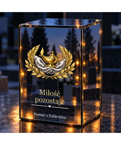 Znicz lustrzany LED – Pielęgniarstwo — Lampa pamięci - noc na grobie