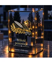 Znicz lustrzany LED – Nauczyciel — Dobro trwa - noc na grobie