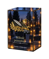 Znicz lustrzany LED – Nauczyciel — Dobro trwa - białe tło