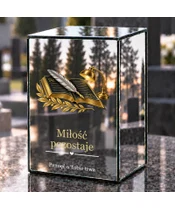 Znicz lustrzany LED – Nauczyciel — Dobro trwa - dzień na grobie