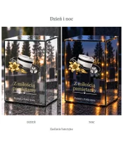 Znicz lustrzany LED – Pielęgniarka — Za czułość i troskę - dzień i noc