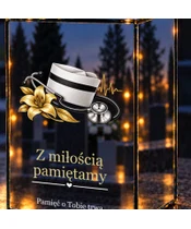 Znicz lustrzany LED – Pielęgniarka — Za czułość i troskę - zbliżenie