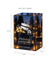 Znicz lustrzany LED – Pielęgniarka — Za czułość i troskę - wymiary