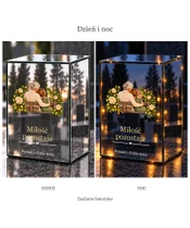 Znicz lustrzany LED – Babcia z wnuczką - dzień i noc