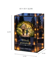 Znicz lustrzany LED – Dziadek z wnukiem - wymiary