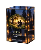Znicz lustrzany LED – Wspólne korzenie - białe tło