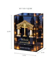 Znicz lustrzany LED – Pamięci naszej rodziny - wymiary