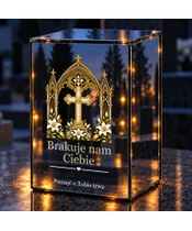 Znicz lustrzany LED – Kaplica pamięci - noc na grobie