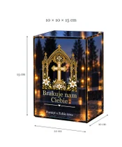 Znicz lustrzany LED – Kaplica pamięci - wymiary