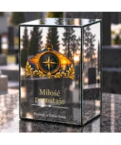 Znicz lustrzany LED – Kompas wspomnień - dzień na grobie